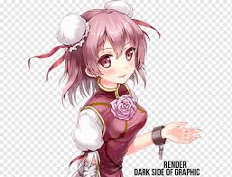It depends on the idol (some rock that blond so. Touhou Project Blue Hair Bun Long Hair Love Me Chinese Ribbon Black Hair People Png Pngwing