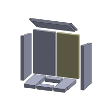 Feinstaub rußfilter 247x230x25mm passend für hark**. Feuerraumauskleidung 9 Teilig Oranier Hera R