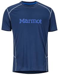 Marmot Windridge Graphic Technical Ss T Shirt L Arctic Navy