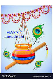Happy Krishna Janmashtami Greeting Post Card