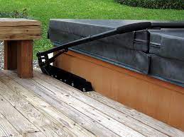 Great savings & free delivery / collection on many items. How To Build A Hot Tub Cover Lift Hot Tub Cover Hot Tub Landscaping Tub Cover