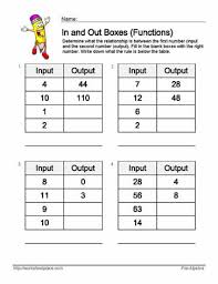 You can choose from up to four types of equations depending on the sophistication of your students. Using Input Output Tables Classroom Timesavers By Worksheet Place