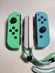 Joy cons are the crutch of the switch. Original Nintendo Switch Animal Crossing Edition Joycons Video Gaming Video Game Consoles Nintendo On Carousell
