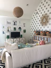 Aimee Wine Interiors Children S Playroom Justina Blankeny Bungalow Ikea And Minted Art Lots Of Sea Grass And Bamboo Happy Room Childrens Playroom Playroom