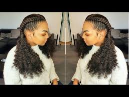 Cornrows Invisible Crochet Braids Ponytail Feed In Braids Youtube Feed In Braids Hairstyles Feed In Braid Hair Styles