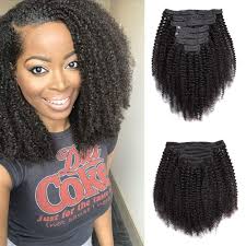 By kenneth | click here to learn how to go natural and grow long hair in less than 30 days. Amazon Com Afro Kinky Curly Clip In Human Hair Extensions Double Weft 4b 4c Natural Hair Clip Ins 7pcs Set Kinky Curly Clip In Hair Extensions For Black Women 70g 16inch Natural Color