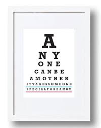Gift For New Mom Anyone Can Be A Mother Eye Chart Poster