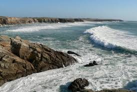La Grande Plage De Porh Guen Port Blanc Vue De La Pointe Du Percho Presqu Ile De Quiberon Quiberon Bretagne Finistere Bretagne