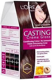 Loreal Paris Casting Creme Gloss 415 Ice Chocolate Hair Color Single Use Cream Colorant Conditioner Gloss Developer 87 5g 72ml