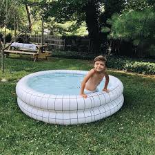 Modern Inflatable Pool Black And White Pool Grid Pool Kiddie Pool Pool Party Backyard Summer Ministyle Magazine Little Pool Pool Kiddie Pool