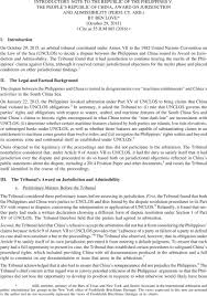 Position paper of the philippine action for youth offenders (payo). Republic Of The Philippines V The People S Republic Of China Award On Jurisdiction And Admissibility Perm Ct Arb International Legal Materials Cambridge Core