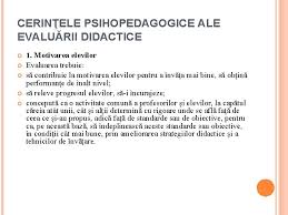 Este suficient modulul psihopedagogic pentru a deveni profesor sau este necesar un masterat didactic? Cerinele Psihopedagogice Ale Evalurii Erori De Evaluare Curs