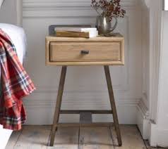 1940s Style Campaign Bedside Table Wooden Bedside Table Retro Side Table Furniture