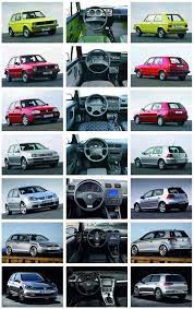 Vw Golf Generations 1 Through 7 Volkswagen Golf Mk2 Volkswagen Golf Mk1 Golf Gti