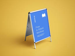 Free Outdoor Advertising A Stand Mockup Freebies Fribly Outdoor Advertising Graphic Design Mockup Free Graphic Design