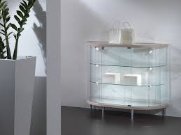 Glasvitrine Halbhoch Rund Topline Jt203 Mb Glasvitrine Vitrine Glasvitrine Weiss
