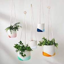 Ceramic modern hanging planters 10. Best Hanging Planters To Display Flowers Plants 2021