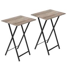 Alibaba.com offers 1,118 snack tables set products. Review For Hoobro Tv Trays Set Of 2 Folding Tv Tables Snack Tables For Eating At Couch Laptop Table For Small Space Stable Metal Frame Easy Assembly And Storage Greige And Black