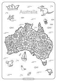 Some coloring pages show a family celebrating australia day at home; Free Printable Happy Australia Day Pdf Coloring Page