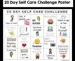It's too easy to slip into being on call 24/7 as we tackle emerging challenges and requests from learners anywhere and at any time. The Best Of Teacher Entrepreneurs Free Misc Lesson 20 Day Self Care Challenge Poster