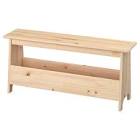 PERJOHAN Bench with storage, pine39 3/8 