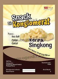 Contoh label makanan keripik singkong. Contoh Desain Sticker Makanan Label Makanan Ringan Agen87