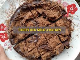 Resepi kek marble jelita masa penyediaan: Resepi Kek Milo 4 Bahan Kukus Sahaja Aerill Com Lifestyle