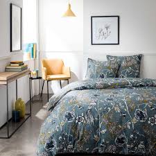 Un choix unique de parure de lit 2 personnes disponible dans notre magasin. Parure De Lit 2 Personnes Coton Imprime Fally Kaki Floral 3 Suisses