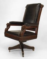 English Victorian Seating Chair Arm Chair Leather Leather Swivel Chair Swivel Chair Victorian