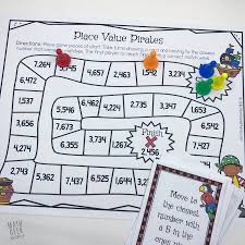 Free printable board games to teach children any skills. Place Value Pirates Free Printable Math Game
