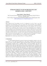 Pdf Enhancement In Wear Resistance By Hardfacing A Review