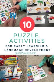 Manipulating puzzle pieces and stabilising the . 10 Puzzle Activities For Toddlers Preschoolers And Babies That Promote Learning Toddler Activities Early Learning Activities Educational Toddler Activities