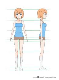 This how to draw pose tutorial shows real time body. How To Draw Anime Girl Body Step By Step Tutorial Animeoutline