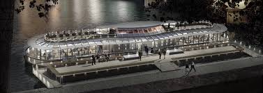 Ducasse Sur Seine Floating Restaurant By Galante And Lancman Explores The Movement Of The River Floating Restaurant Floating Architecture