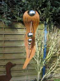 Gartenstecker Edelrost Gartendeko Rost Edelstahl Gartenkunst Von Deco Art Kulbs Gartenstecker Kunst Aus Metall Gartendeko Rost