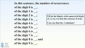 Can You Solve The Mind Bending Self Counting Sentence Riddle Sentences Solving Mindfulness