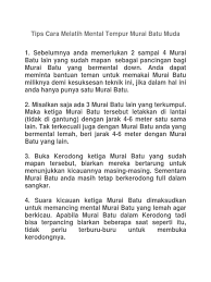 We did not find results for: Tips Cara Melatih Mental Tempur Murai Batu Muda
