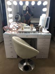 Desk style, height, adjustable legs, and angle adjustments, portability, ease of use, and additional features. Impressions Vanity Mirror Desk Portable Mirror Chair And Travel Storage Container Makeuporganization