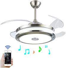 Ceiling fan remote control kit, small size universal ceiling fans light remote, speed, light & timing 3 in 1 wireless control, for harbor breeze hunter hampton bay lichler ceiling fans remote. Modern 36 42 Inch Smart Bluetooth Music Player With Remote Control Ceiling Fan Chandelier 3 Color Lights 3 Speed Stealth Blade Ceiling Fans Aliexpress