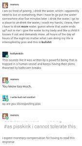 water ⇒ piss ⇒ watersports : r/tumblr