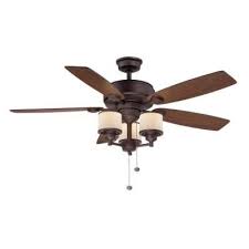 Hampton Bay Waterton Ii 52 In Indoor Oil Rubbed Bronze Ceiling Fan With Light Kit Ag510 Orb The Home Depot Bronze Ceiling Fan Ceiling Fan Ceiling Fan With Light