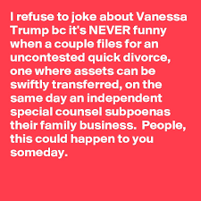 The court will give you a divorce if you or your spouse has lived in bc for at least one year and you can show that your marriage has broken down. I Refuse To Joke About Vanessa Trump Bc It S Never Funny When A Couple Files For