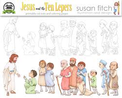 Download this adorable dog printable to delight your child. Jesus And The Ten Lepers Clip Art And Coloring Pages Etsy