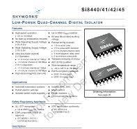 Si8144x Low-Power Quad-Channel Digital Isolator