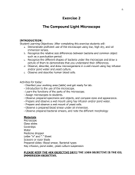 Exercise 2 The Microscope F10