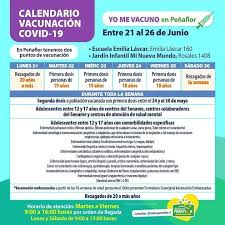 Enfermedades que forman parte de la población de riesgo . Calendario Vacunacion Covid 19 Semana Del 21 Al 25 De Junio Municipalidad De Penaflor