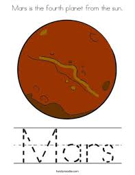 100% free planets and astronomy coloring pages. Mars Is The Fourth Planet From The Sun Coloring Page Twisty Noodle