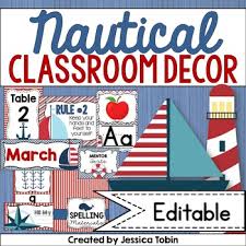 Nautical Classroom Decor All The Decor Items In This Pack Are To Be Used To Decorate Your Classroo Nautical Classroom Nautical Classroom Theme Classroom Decor