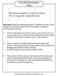 The exact format should be followed along with the lucid outline that must have the power to touch the reader's heart. Persuasive Speech Thesis Statement Example