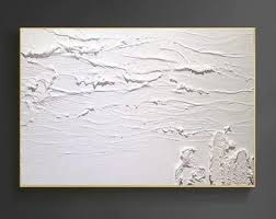 All you need to make this beauty happen are some canvases, paint and tape! White Painting Etsy